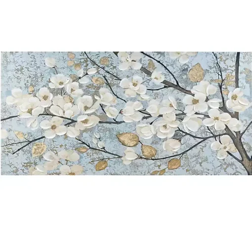 Luminous Gold Foil Bloom Canvas Art Print