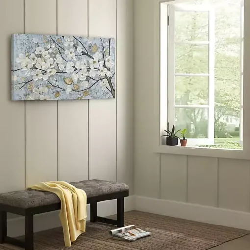 Luminous Gold Foil Bloom Canvas Art Print