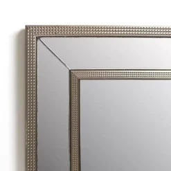 Luxe Silver Beaded Wall Mirror
