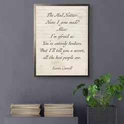 Mad Hatter Quote Wall Plaque