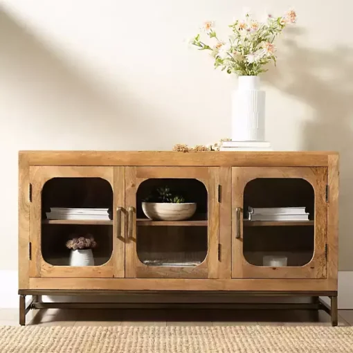 Manu Mango Wood Media Cabinet