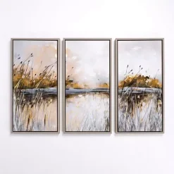 Marshland Landscape Framed Art Prints, Set of 3