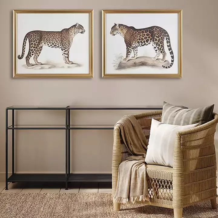Martha Stewart Cheetahs Framed Wall Art, Set of 2