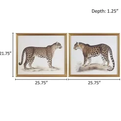 Martha Stewart Cheetahs Framed Wall Art, Set of 2