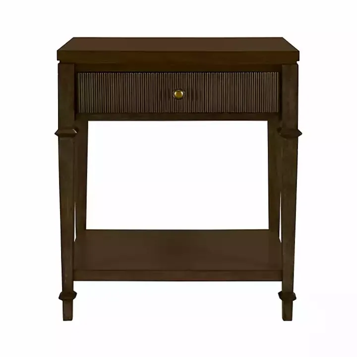 Martha Stewart Dark Brown Wood Nightstand