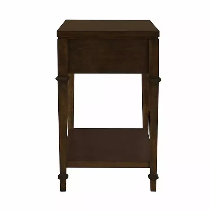 Martha Stewart Dark Brown Wood Nightstand