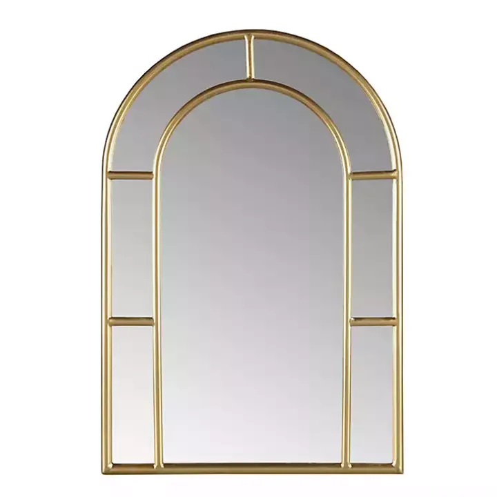 Martha Stewart Gold Paned Arch Wall Mirror