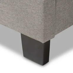 Mary Light Gray Button Tufted Full Bed Frame