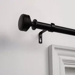 Matte Black Duke Curtain Rod, 72 in.