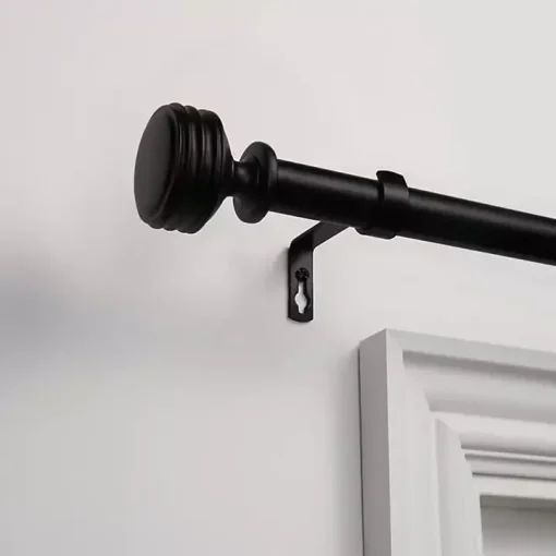 Matte Black Duke Curtain Rod, 72 in.