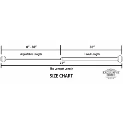 Matte Black Duke Curtain Rod, 72 in.