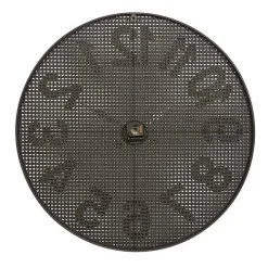 Matte Black Iron Wall Clock, 32 in.