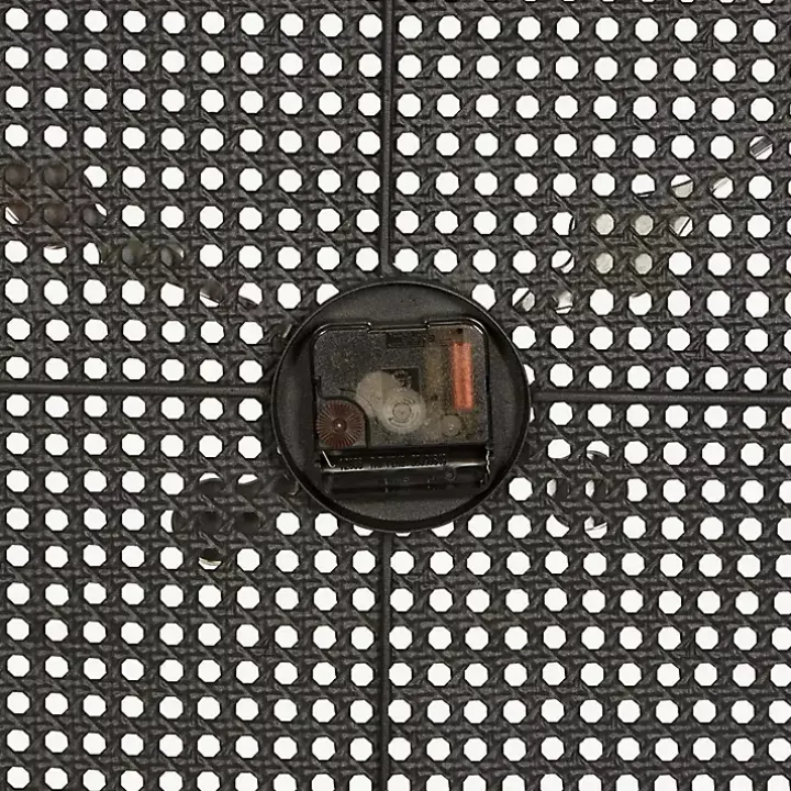 Matte Black Iron Wall Clock, 32 in.