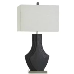 Matte Black Layered Table Lamp