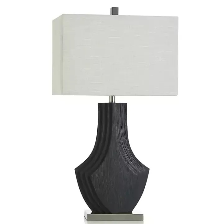 Matte Black Layered Table Lamp