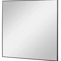 Matte Black Metal Square Framed Mirror