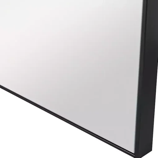 Matte Black Metal Square Framed Mirror