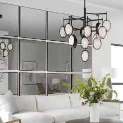 Matte Black Metal Square Framed Mirror