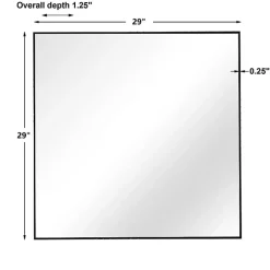 Matte Black Metal Square Framed Mirror