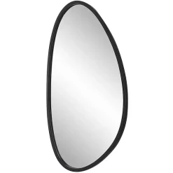 Matte Black Modern Asymmetrical Wall Mirror
