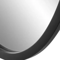 Matte Black Modern Asymmetrical Wall Mirror