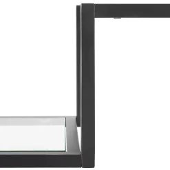 Matte Black Multi Level Console Table