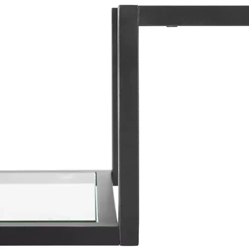 Matte Black Multi Level Console Table