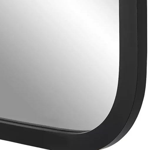 Matte Black Rectangular Wall Mirror