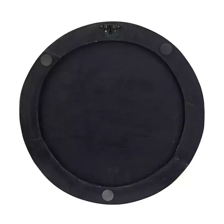 Matte Black Ribbed Sunburst Wall Plates, Set of 3