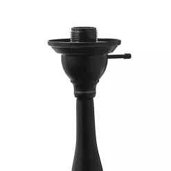 Matte Bronze and White Reading Arm Torchiere