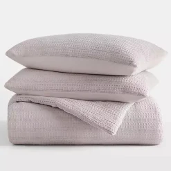 Mauve Waffle Ultra-Soft 3-pc. Twin Comforter Set