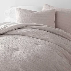 Mauve Waffle Ultra-Soft 3-pc. King Comforter Set