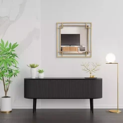 Mavis Bronze Open Square Frame Wall Mirror