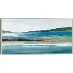 Memories of Blue Framed Canvas Art Print