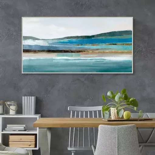 Memories of Blue Framed Canvas Art Print