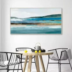 Memories of Blue Framed Canvas Art Print