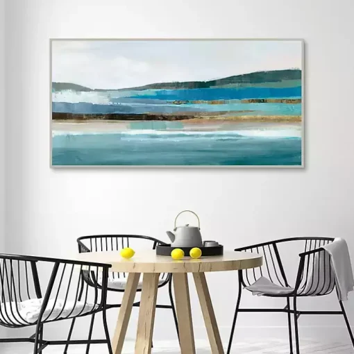 Memories of Blue Framed Canvas Art Print