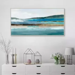 Memories of Blue Framed Canvas Art Print