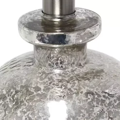 Mercury Hammered Glass White Shade Table Lamp