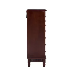 Merlot Wood 7-Drawer Joslyn Jewelry Armoire