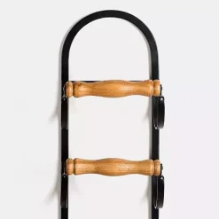Metal and Wood Tiered Multi-Use Wall Rack