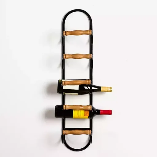 Metal and Wood Tiered Multi-Use Wall Rack