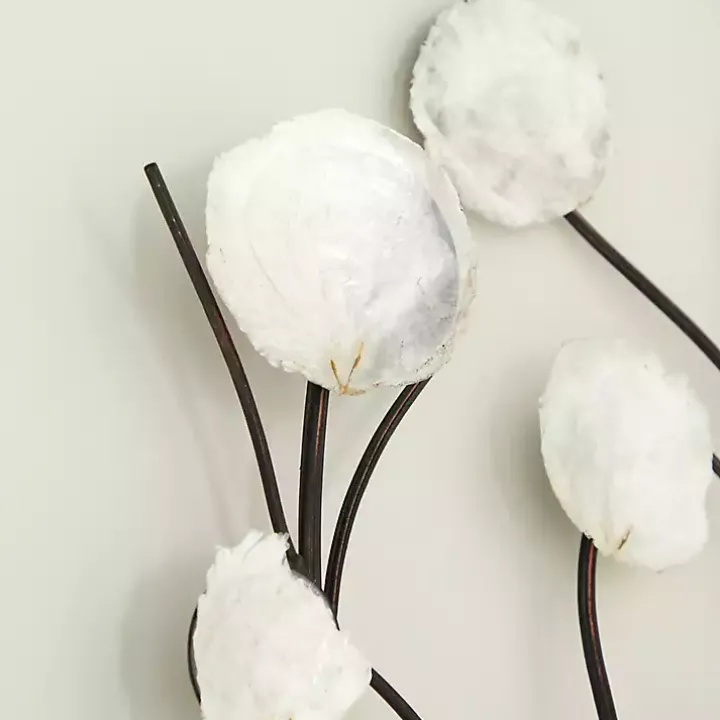 Metal Peony Shell Wall Plaque