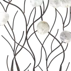 Metal Peony Shell Wall Plaque