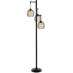 Metal Tiered Woven Cage Robert Floor Lamp
