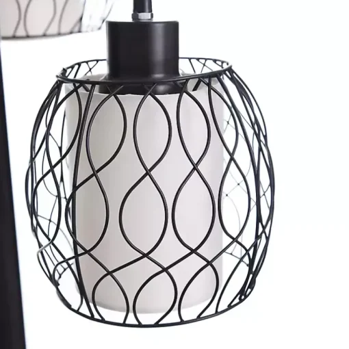 Metal Tiered Woven Cage Robert Floor Lamp