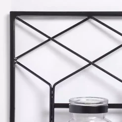 Metal Wire and Bottles Wall Plaque