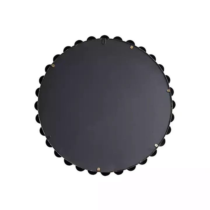 Metallic Gold Foiled Beaded Wall Mirror, 27 in.