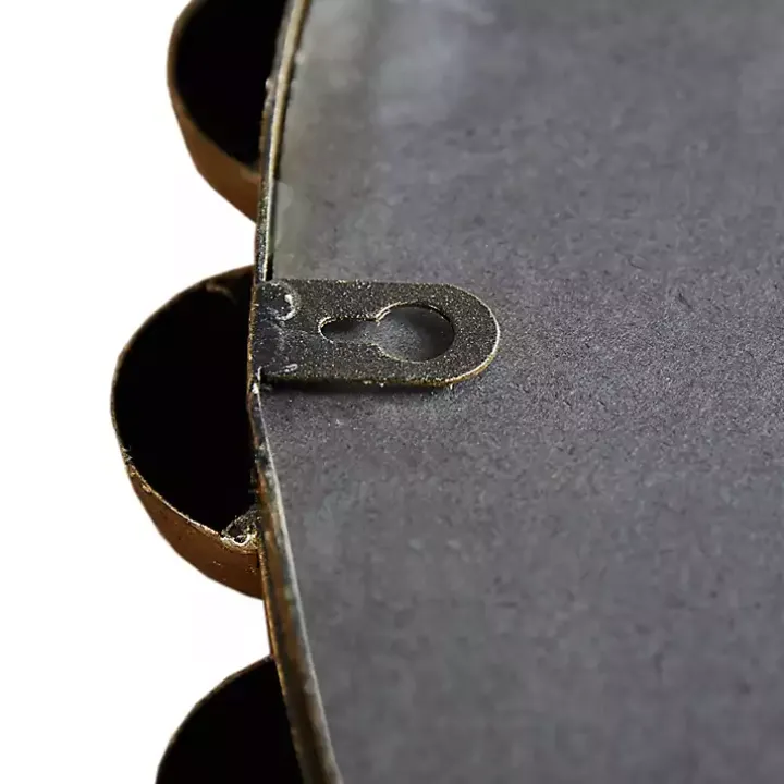 Metallic Gold Foiled Beaded Wall Mirror, 27 in.