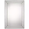 Metallic Silver Grooved Texture Wall Mirror